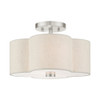 Livex Lighting 2 Lt Brushed Nickel Semi Flush - 58062-91