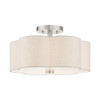 Livex Lighting 3 Lt Brushed Nickel Semi Flush - 58063-91