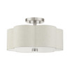 Livex Lighting 3 Lt Brushed Nickel Semi Flush - 58063-91