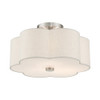 Livex Lighting 3 Lt Brushed Nickel Semi Flush - 58063-91
