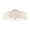 Livex Lighting 5 Lt Brushed Nickel Semi Flush - 58068-91
