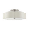 Livex Lighting 6 Lt Brushed Nickel Semi Flush - 58069-91