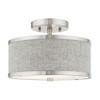 Livex Lighting 2 Lt Brushed Nickel Semi Flush - 60421-91