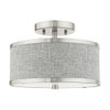 Livex Lighting 2 Lt Brushed Nickel Semi Flush - 60421-91