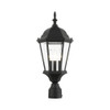 Livex Lighting 3 Lt Textured Black Outdoor Post Top Lantern - 7563-14