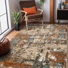 Amer Rugs Allure Clovis ALU-11 Orange Power-Loomed Area Rugs