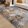 Amer Rugs Montana Joanna MON-10 Orange/Blue Power-Loomed Area Rugs