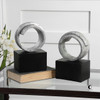 Uttermost Twist Modern Silver Bookends S/2