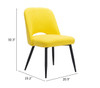 Teddy Dining Chair (Set of 2) Yellow