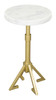 Maurice Small Side Table White & Gold