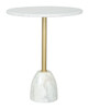 Cynthia Small Side Table White & Gold