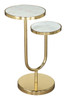 Marc Side Table White & Gold
