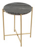 David Side Table Gray & Gold