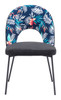 Merion Dining Chair (Set of 2) Multicolor Print & Black