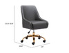Madelaine Office Chair Gray