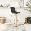 Adele Bar Chair (Set of 2) Black & Gold