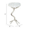 Joel Side Table White & Silver