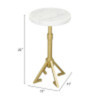 Maurice Side Table White & Gold