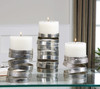 Uttermost Tamaki Silver Candleholders, S/3