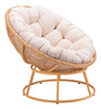 Paz Accent Chair Beige & Natural