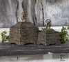 Uttermost Birdie Metallic Gray Boxes, Set/2