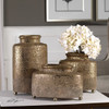 Uttermost Kallie Metallic Golden Vessels S/3