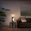 Nova of California Half Moon 30" Table Lamp In Charcoal Gray And Brushed Nickel With 4-way Rotary Switch 1-Light
