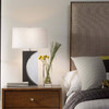 Nova of California Half Moon 30" Table Lamp In Charcoal Gray And Brushed Nickel With 4-way Rotary Switch 1-Light