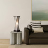 Nova of California Torque 24" Accent Table Lamp In Espresso And Satin Nickel With Online Switch 1-Light