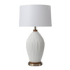 Nova of California Santa Clara 28" Bone Porcelain Table Lamp In Weathered Brass And Walnut With Nighlight Feature And 4-way Rotary Switch 1-Light