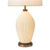 Nova of California Santa Clara 28" Bone Porcelain Table Lamp In Weathered Brass And Walnut With Nighlight Feature And 4-way Rotary Switch 1-Light