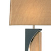 Nova of California Half Moon Floor Lamp | Gold Linen Shade - Include Night Light