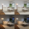Nova of California Encino 60" Floor Lamp In Espresso With Nightlight Feature And 4-way Rotary Switch