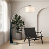 Nova of California Plimpton 72" Arc Lamp In Espresso And Brushed Nickel With On/off Switch