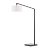 Nova of California Stretch 75" Chairside Arc Lamp In Matte Black With Step Switch