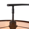 Nova of California Layers 86" Natural Mica 1 Light Arc Lamp In Charcoal Gray And Gunmetal With Dimmer Switch 1-Light