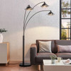 Nova of California Paramount 3 Light Arc Lamp, Gunmetal 3-Light