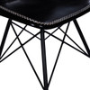 Inland Black Leather Side Chair