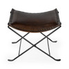 Melton Dark Brown Leather Stool