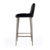 Maxwell Black Leather Bar Stool