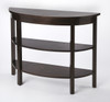 Lara Dark Brown  Demilune Console Table