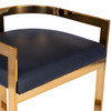 Clarence Gold & Black Faux Leather Counter Stool