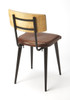 Clark Metal & Wood Leather Side Chair