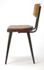 Clark Metal & Wood Leather Side Chair