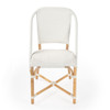 Tenor White & Black Rattan Side Chair - 5398304