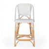 Solstice White &  Grey Rattan Counter Stool