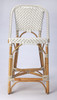 Solstice White &  Tan Rattan Counter Stool