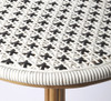 Tenor White & Black Rattan Bistro Table