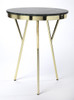 Haven Green Marble & Brass Accent Table