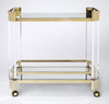 Charlevoix Acrylic & Gold Serving Cart